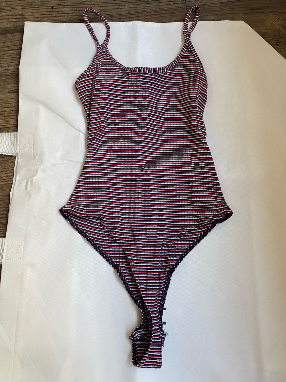 Striped Ribbed Bodysuit - Picture 3 of 4